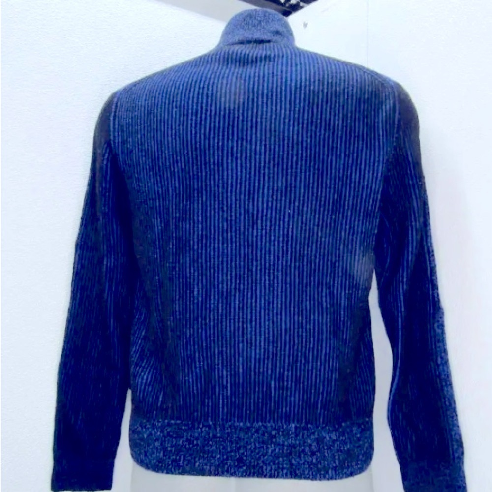Paul Smith Sweater Mens Medium Blue Preppy Wool 1/4 Zip Pullover Lightweight Top - Picture 2 of 7